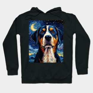 Greater Swiss Mountain Dog Starry Night Hoodie